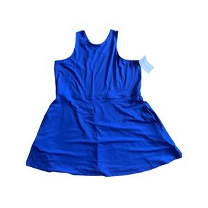 Athleta NWT Blue Conscious Dress Athletic Fit Flare Skater Size 2X Golf Tennis